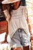 White Ruffled Lace Flowy Tank Top sold by Charming Charlie