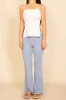 Strapless Ribbed Side-Slit Flare Top sold by Charming Charlie