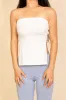 Strapless Ribbed Side-Slit Flare Top sold by Charming Charlie