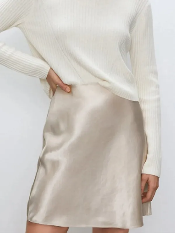 Satin Mini Skirt sold by Charming Charlie