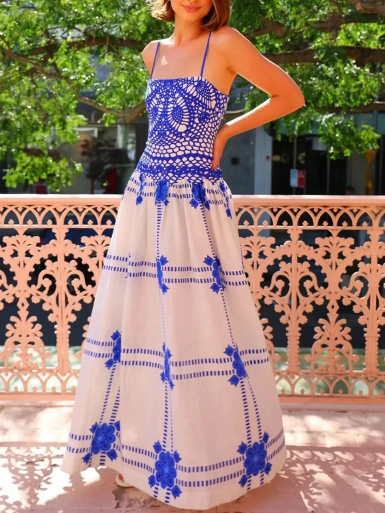 Printed Square Neck Maxi Cami Dress sold by Charming Charlie product image thumbnail 5