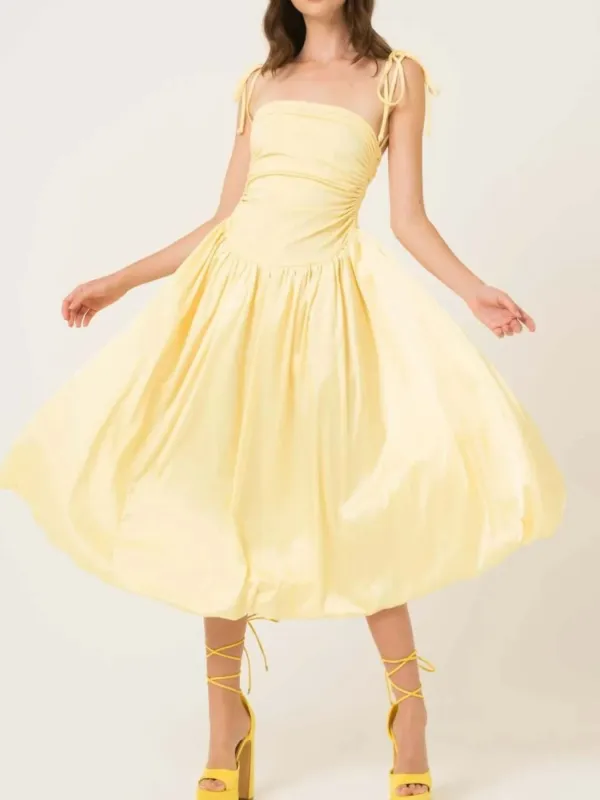Ruched Sleeveless Midi Dress sold by Charming Charlie