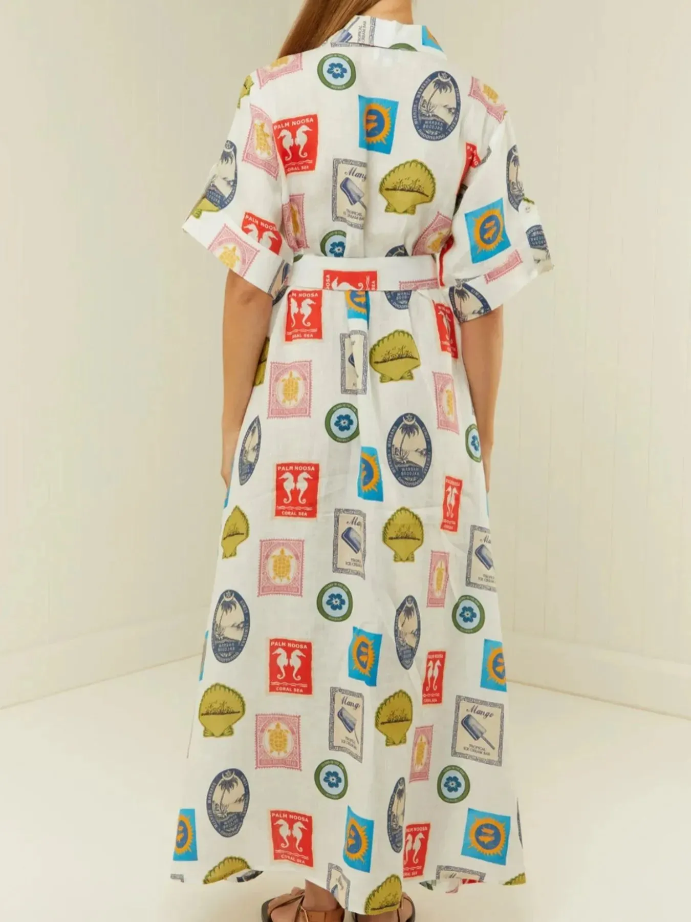 Printed Oversized Shirt Dress with Belt sold by Charming Charlie product image thumbnail 5