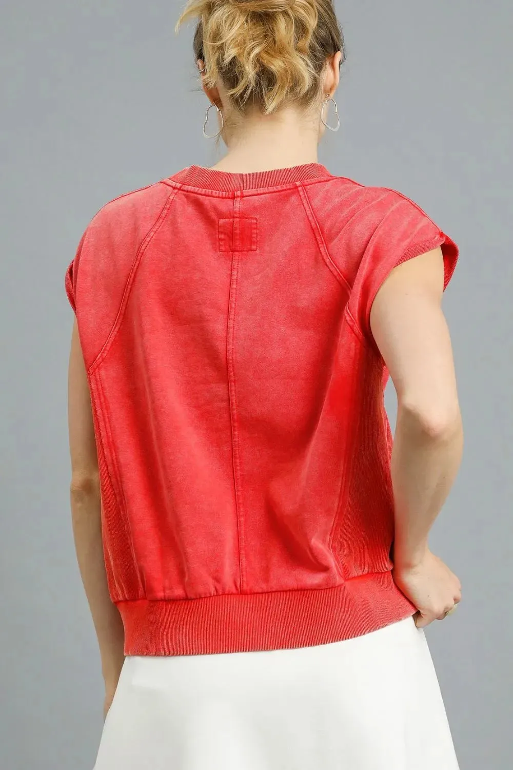 Umgee Round Neck Cap Sleeve Sweatshirt sold by Charming Charlie product image thumbnail 3