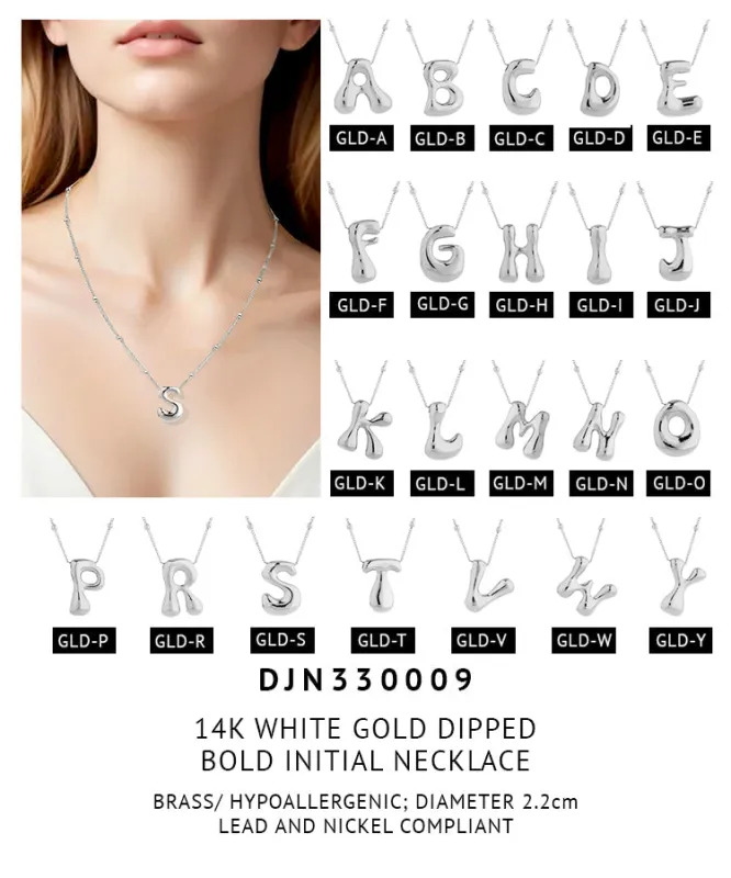 14K Gold Dipped Bold Initial Necklace sold by Charming Charlie