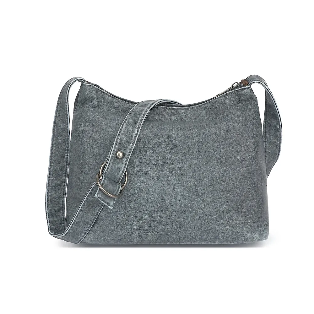 Washed Large Crossbody with Front Zip Pockets sold by Charming Charlie product image thumbnail 5