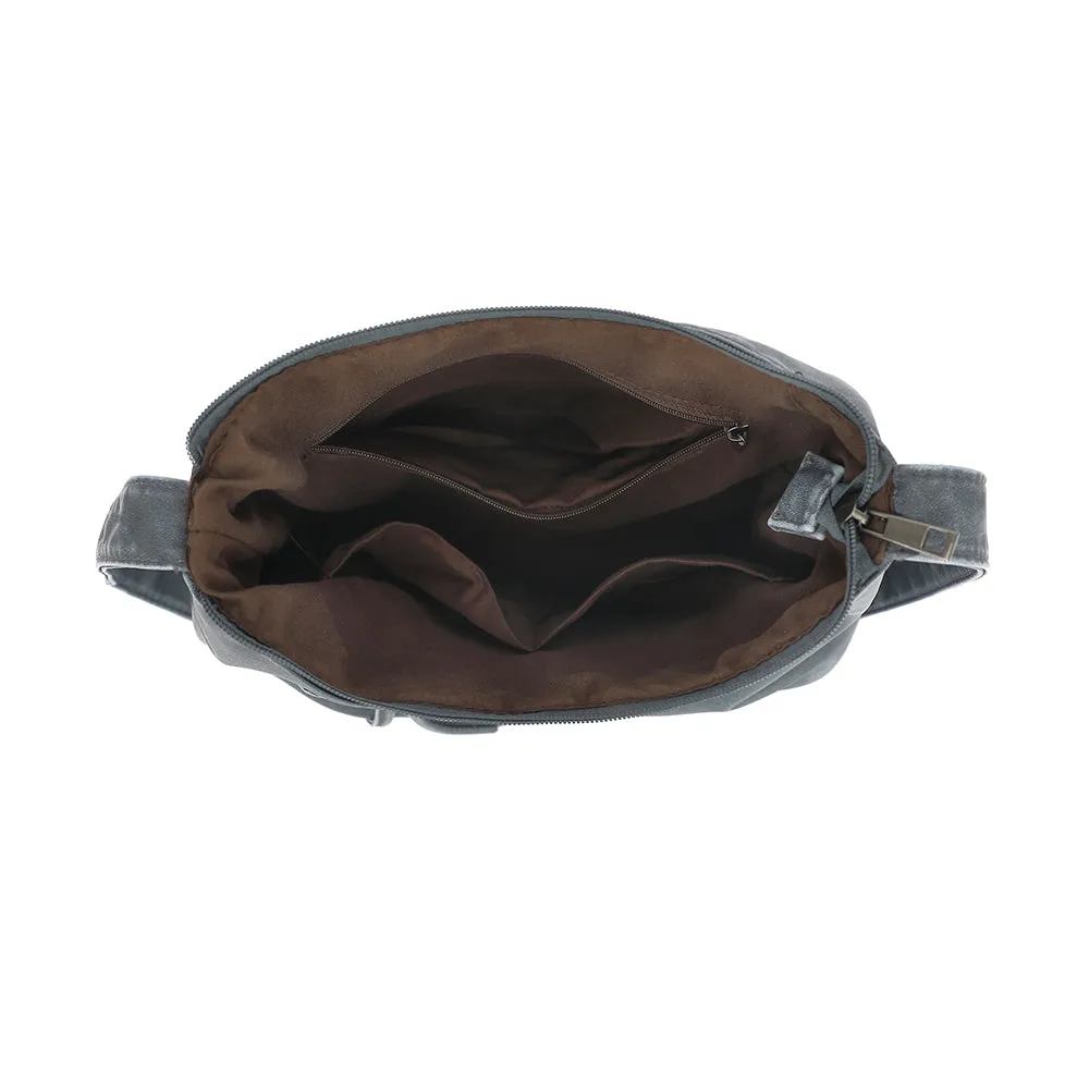 Washed Large Crossbody with Front Zip Pockets sold by Charming Charlie product image thumbnail 4