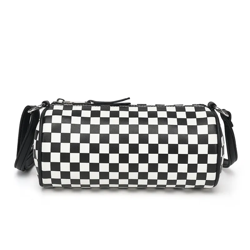 Black White Checkered Speedy sold by Charming Charlie