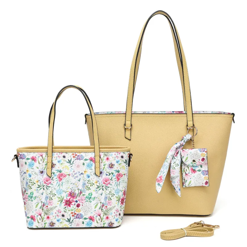 3IN1 TOTE W SCARF & HANGOFF sold by Charming Charlie