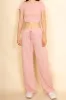 Relaxed Fit Top and Wide-Leg Pants Set sold by Charming Charlie