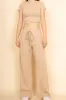 Relaxed Fit Top and Wide-Leg Pants Set sold by Charming Charlie