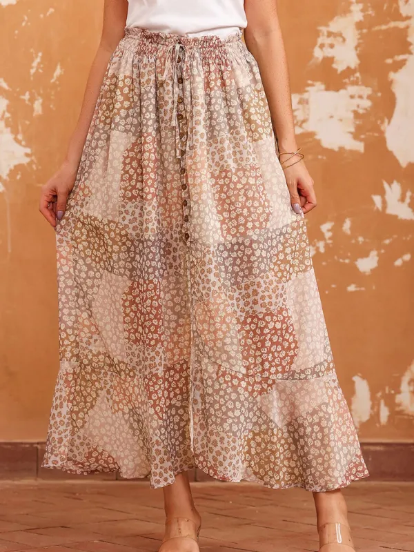 Slit Tiered Maxi Skirt sold by Charming Charlie