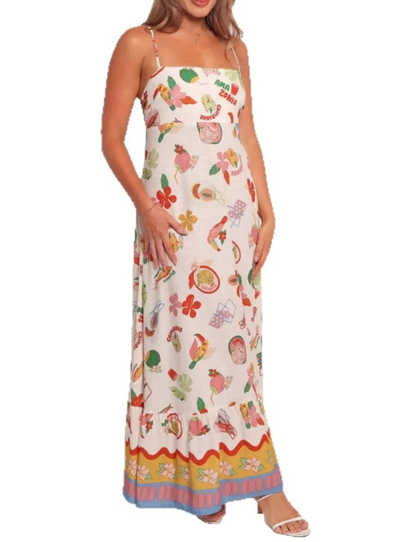 Printed Square Neck Maxi Cami Dress sold by Charming Charlie product image thumbnail 5