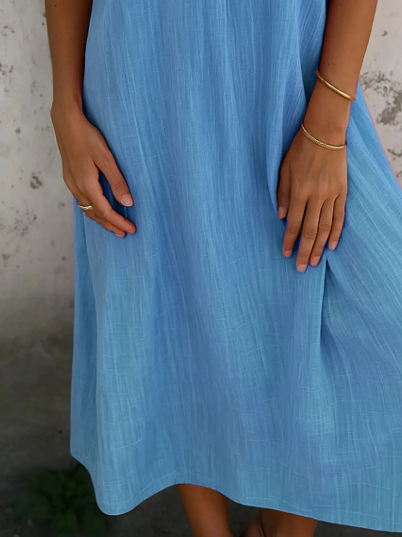 Full Size Short Sleeve Shirt Dress with Collar Plus Size sold by Charming Charlie product image thumbnail 3