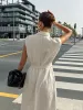 Tie Waist Cap Sleeve Maxi Dress sold by Charming Charlie