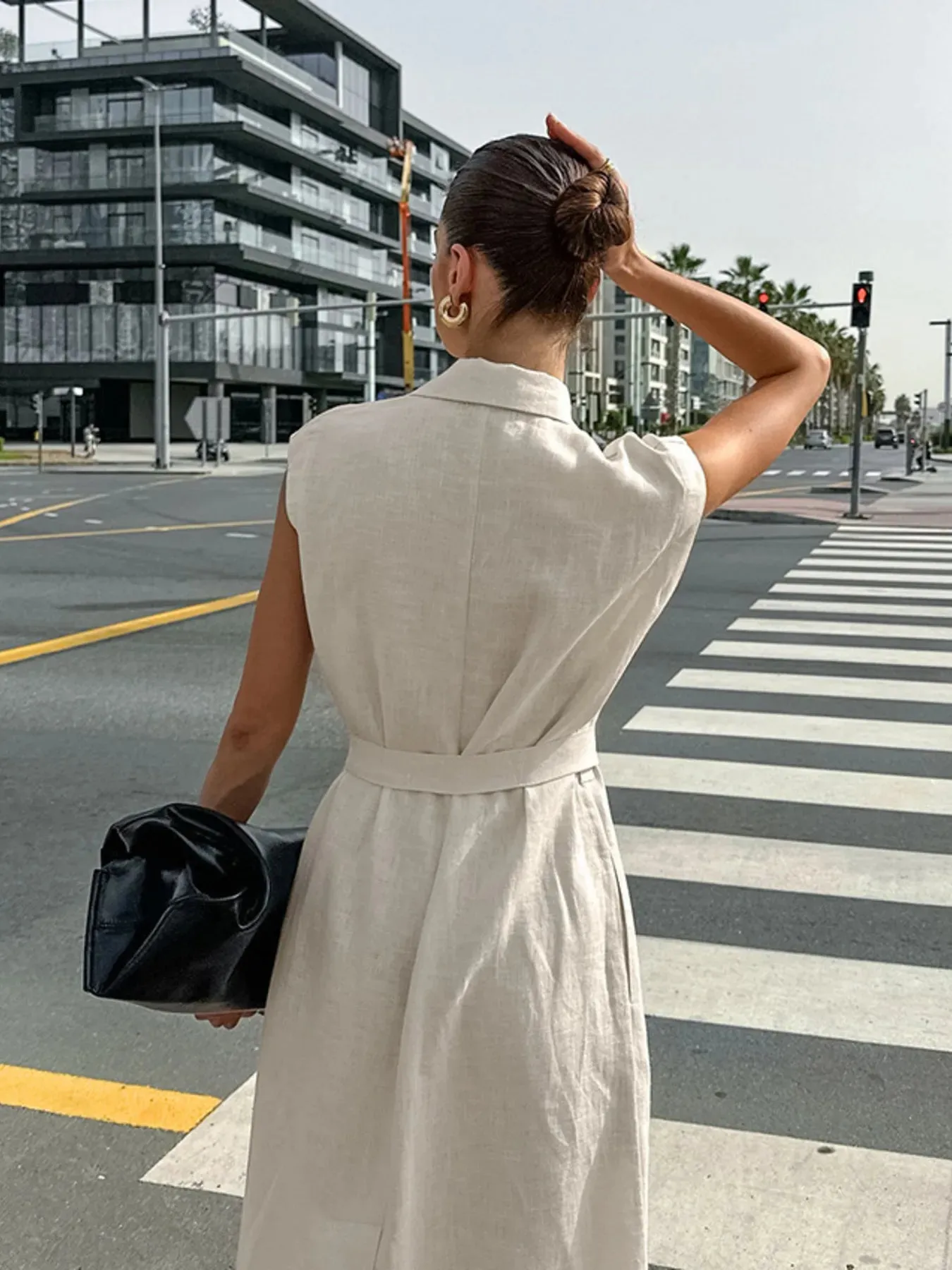 Tie Waist Cap Sleeve Maxi Dress sold by Charming Charlie product image thumbnail 4