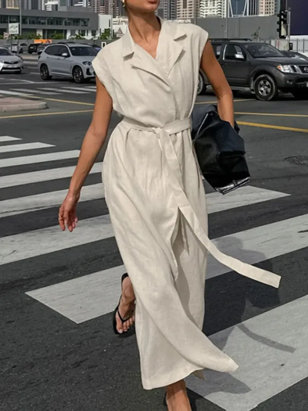 Tie Waist Cap Sleeve Maxi Dress sold by Charming Charlie