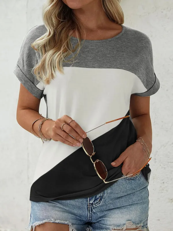 Color Block Casual T-Shirt sold by Charming Charlie