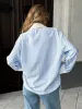 Striped Oversized Button-Up Shirt sold by Charming Charlie