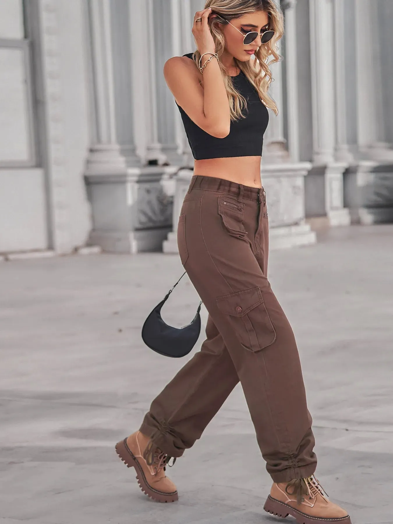 Drawstring Cargo Jeans sold by Charming Charlie product image thumbnail 5