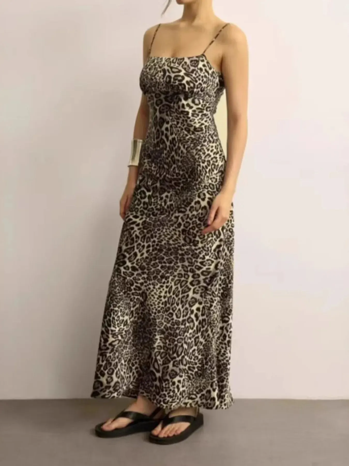 Leopard Print Cami Maxi Dress sold by Charming Charlie