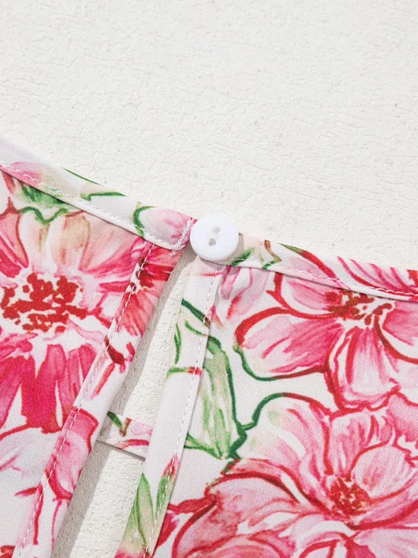 Floral Print Keyhole Neck Blouse sold by Charming Charlie product image thumbnail 5