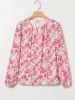 Floral Print Keyhole Neck Blouse sold by Charming Charlie