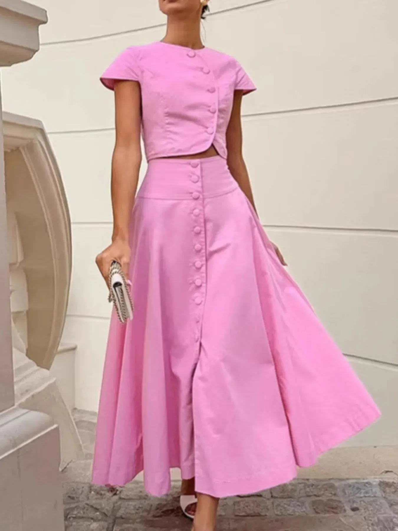 Short Sleeve Top and Skirt set sold by Charming Charlie