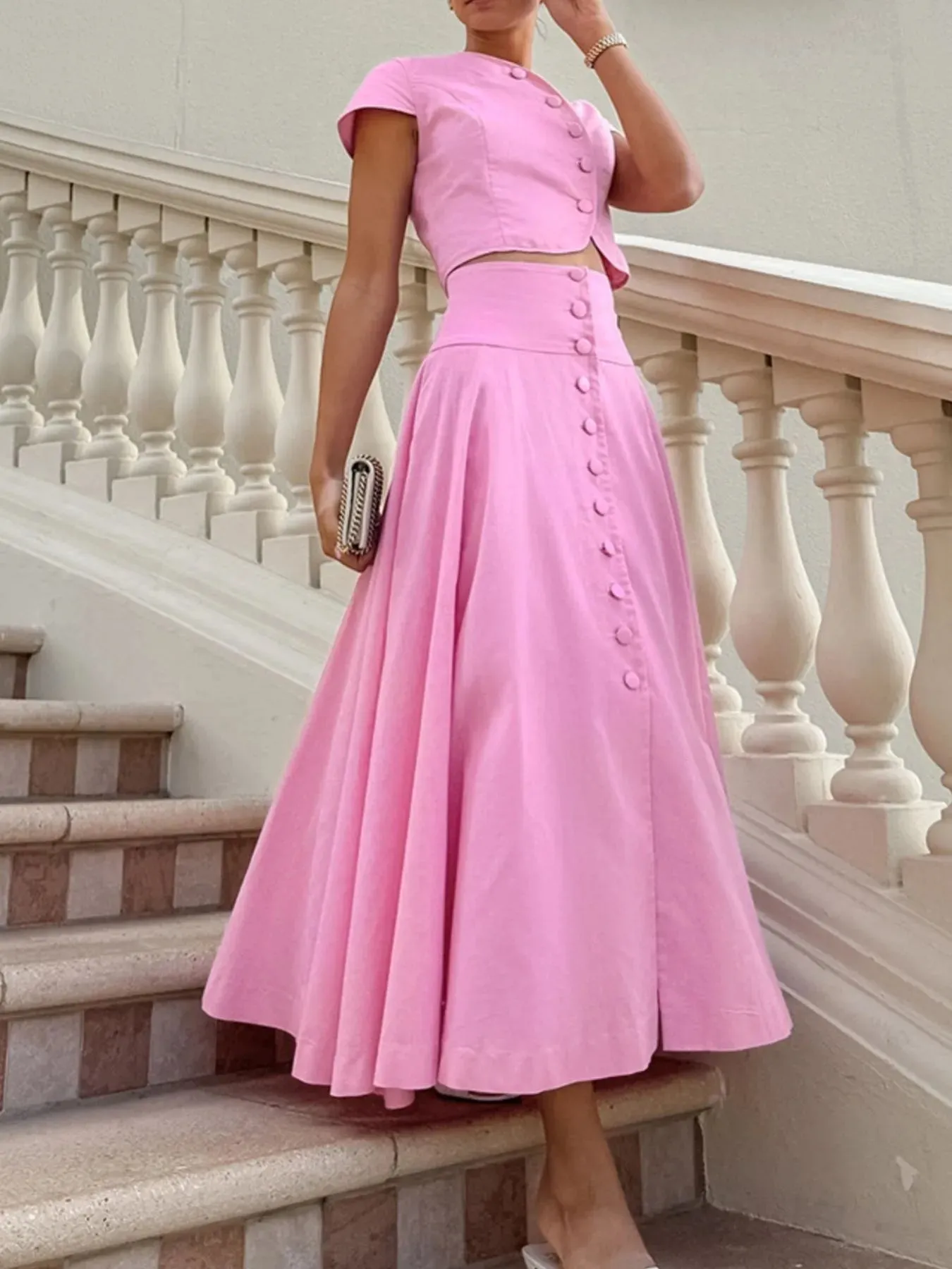 Short Sleeve Top and Skirt set sold by Charming Charlie product image thumbnail 2