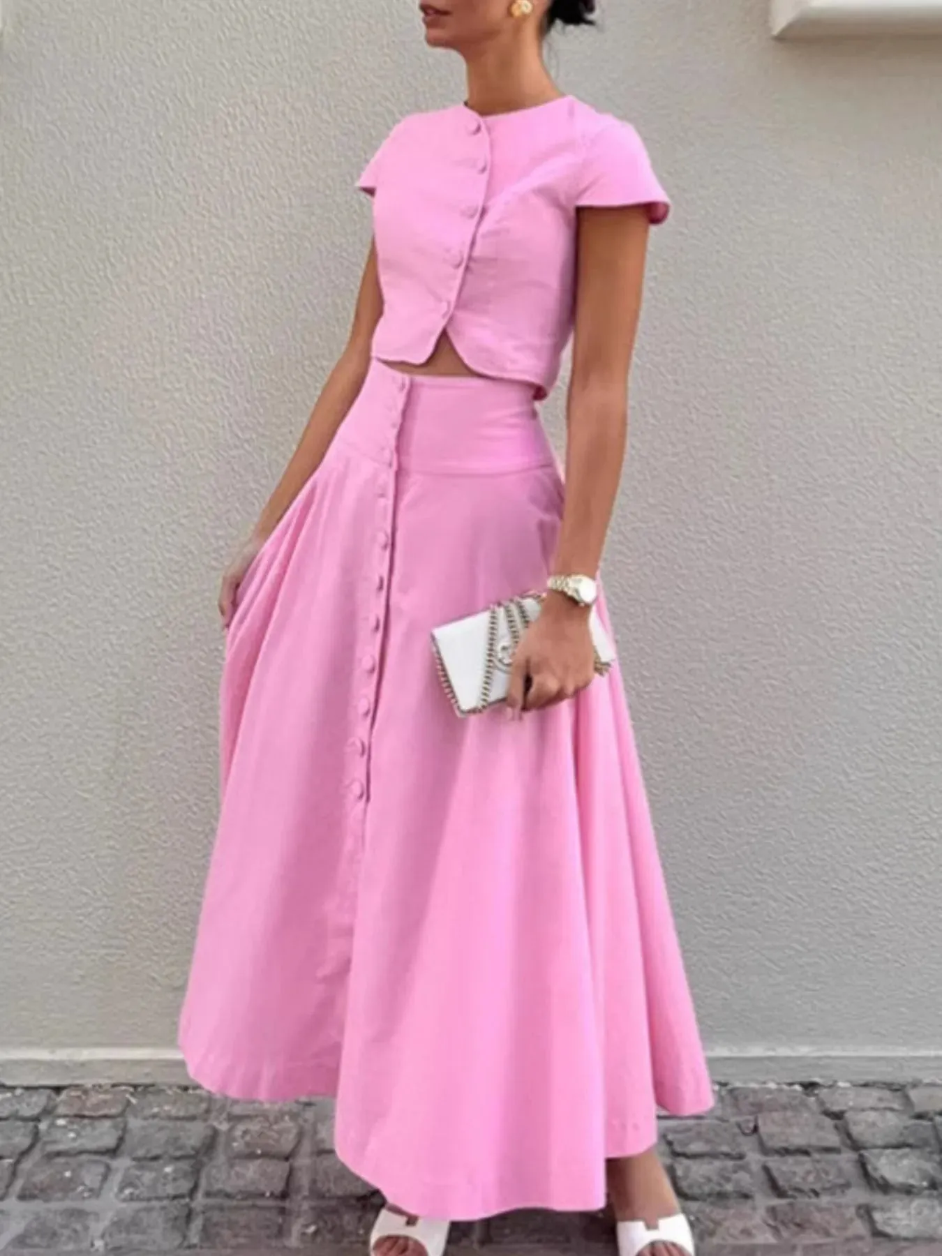 Short Sleeve Top and Skirt set sold by Charming Charlie product image thumbnail 3