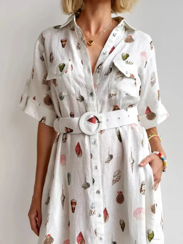 Printed Button Up Maxi Shirt Dress sold by Charming Charlie