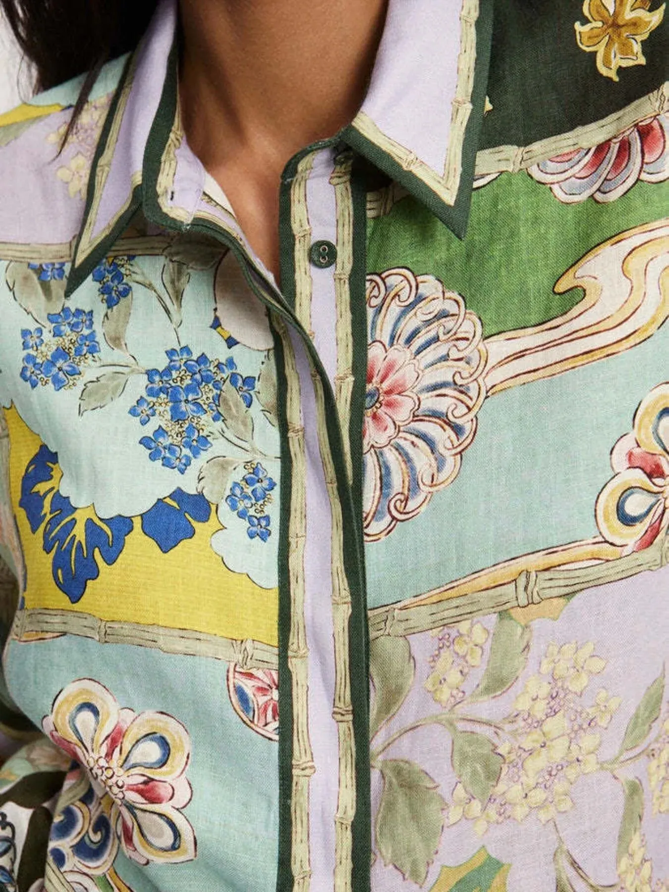 Printed Button Up Shirt and Shorts Set sold by Charming Charlie product image thumbnail 5