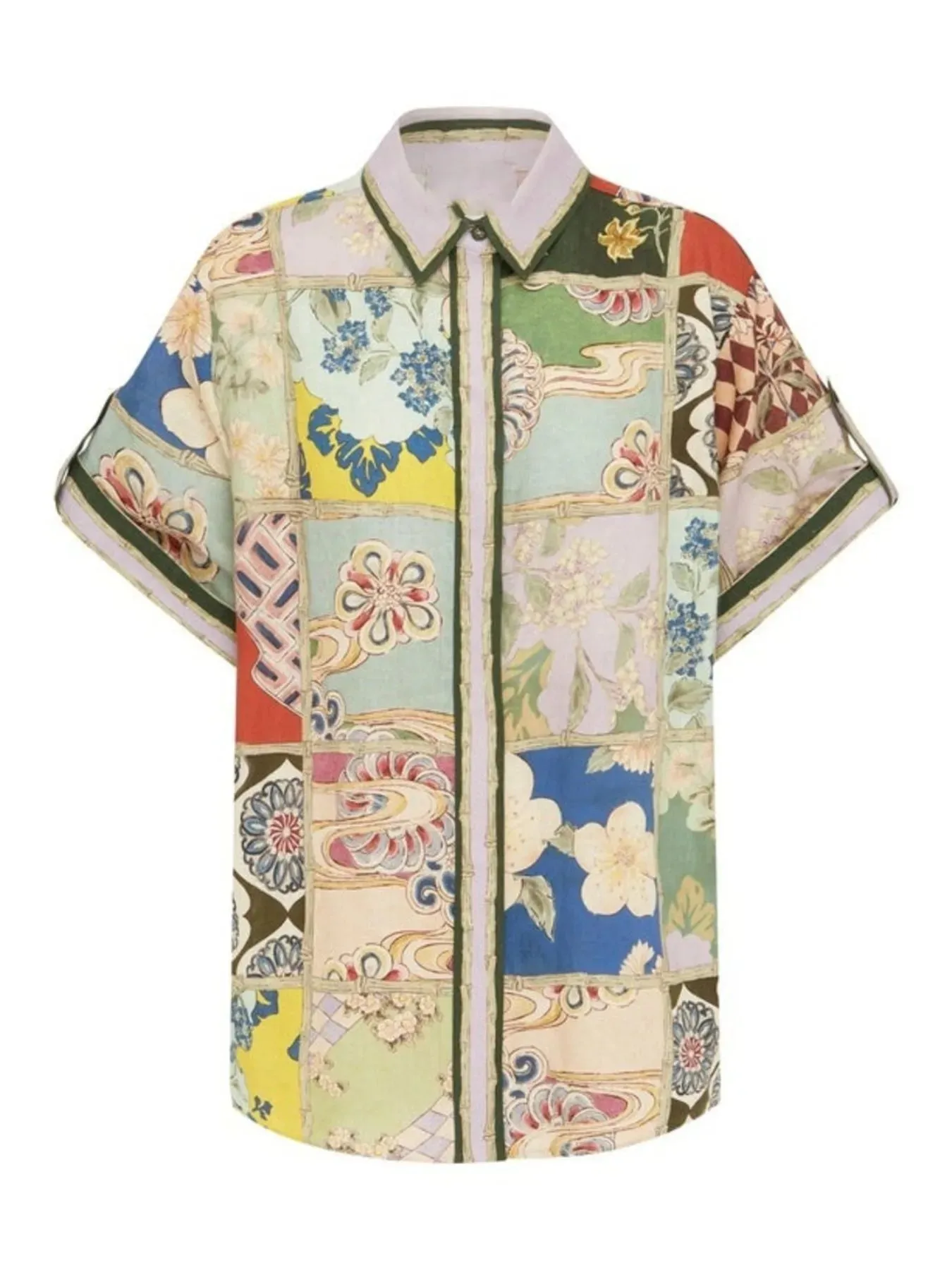 Printed Button Up Shirt and Shorts Set sold by Charming Charlie product image thumbnail 2