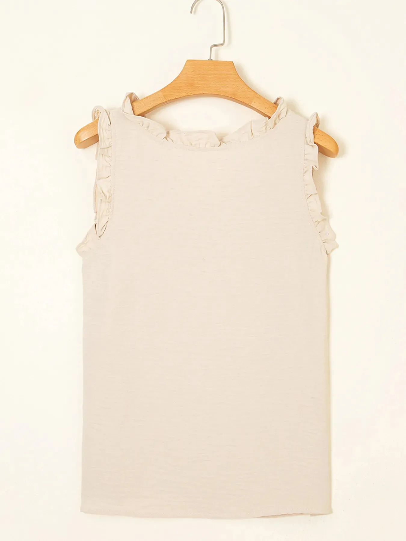 Texture Ruffle Trim V-Neck Tank Top sold by Charming Charlie product image thumbnail 4