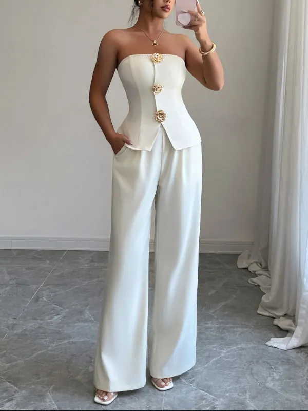 Tube Top and Wide Leg Pants Set sold by Charming Charlie