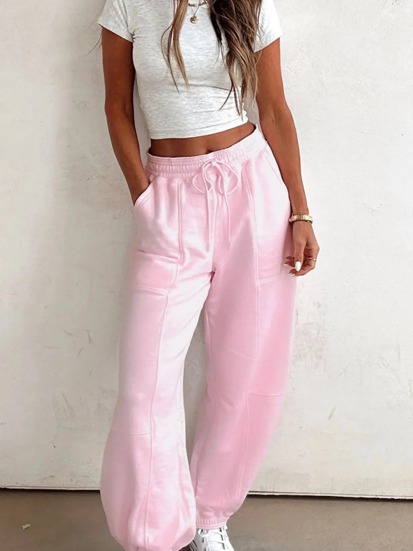 Casual Drawstring Sweatpants sold by Charming Charlie product image thumbnail 5