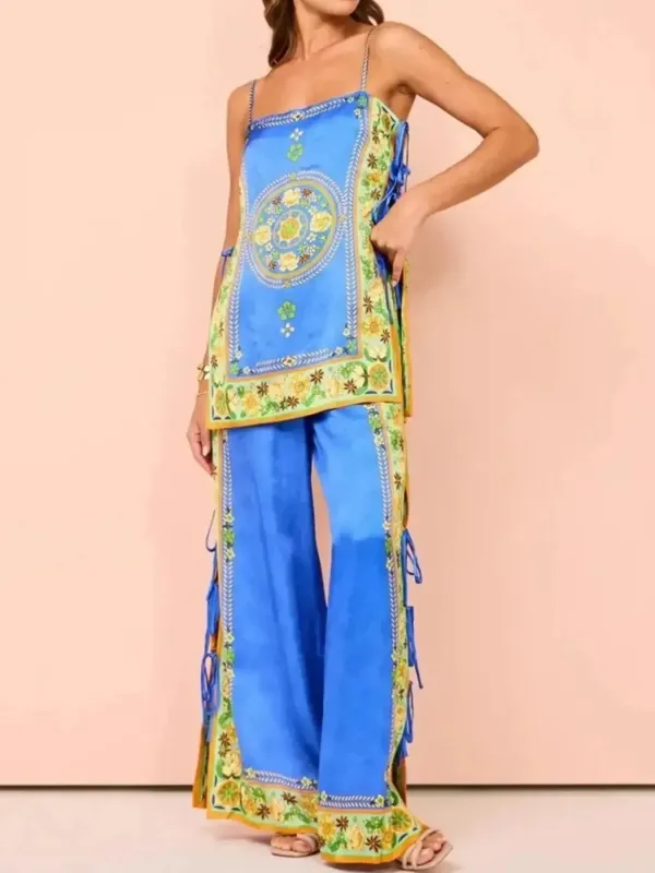 Floral Side Tied Cami and Pants Set sold by Charming Charlie