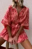 Printed Tie Waist Romper sold by Charming Charlie