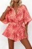 Printed Tie Waist Romper sold by Charming Charlie