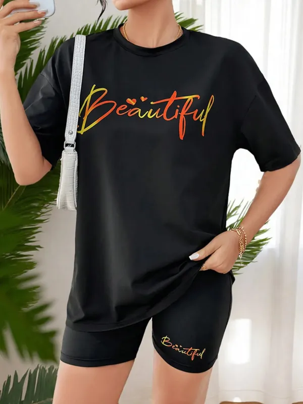 Beautiful Round Neck Top and Shorts Casual Set sold by Charming Charlie