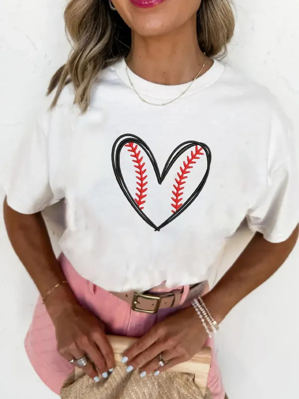 Heart Graphic Short Sleeve T-Shirt sold by Charming Charlie