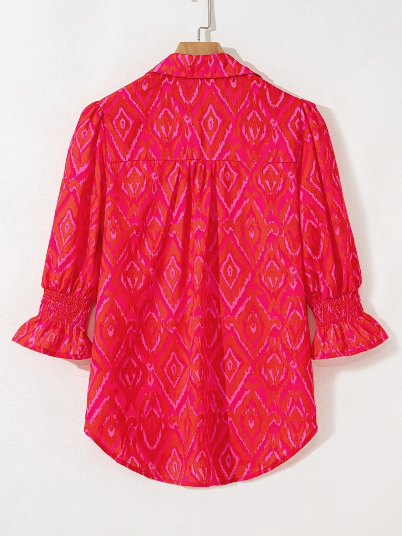 Diamond Print Flounce Sleeve Shirt sold by Charming Charlie product image thumbnail 3