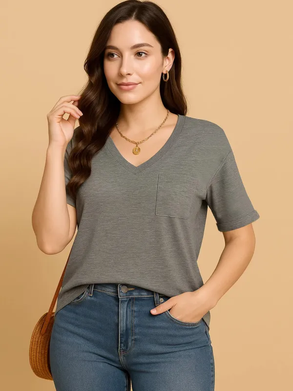 V-Neck Pocket T-Shirt sold by Charming Charlie