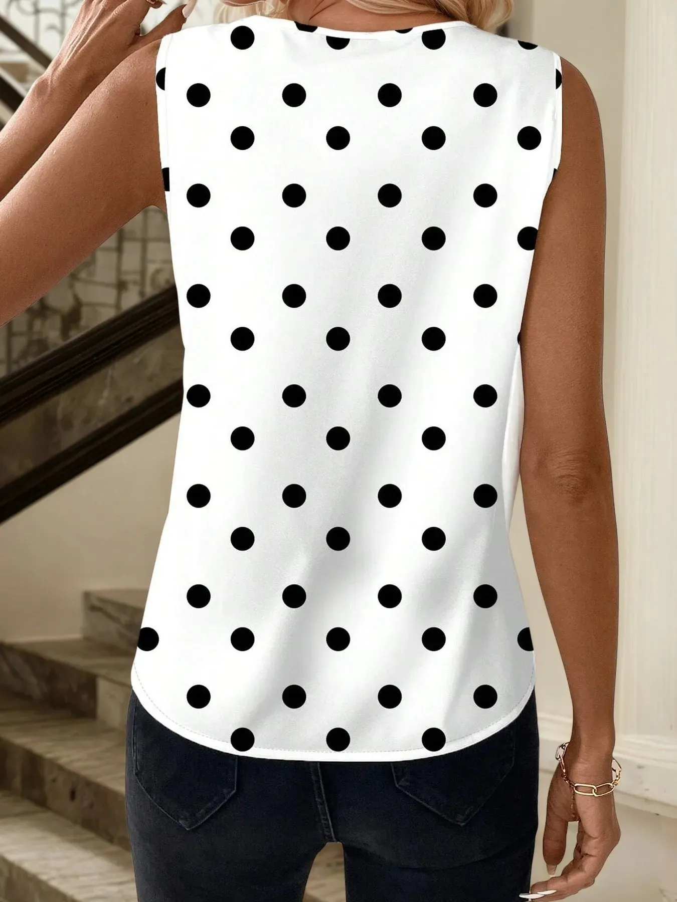 Printed V-Neck Tank sold by Charming Charlie product image thumbnail 3
