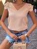 Ruffle Sleeve V-Neck Blouse sold by Charming Charlie