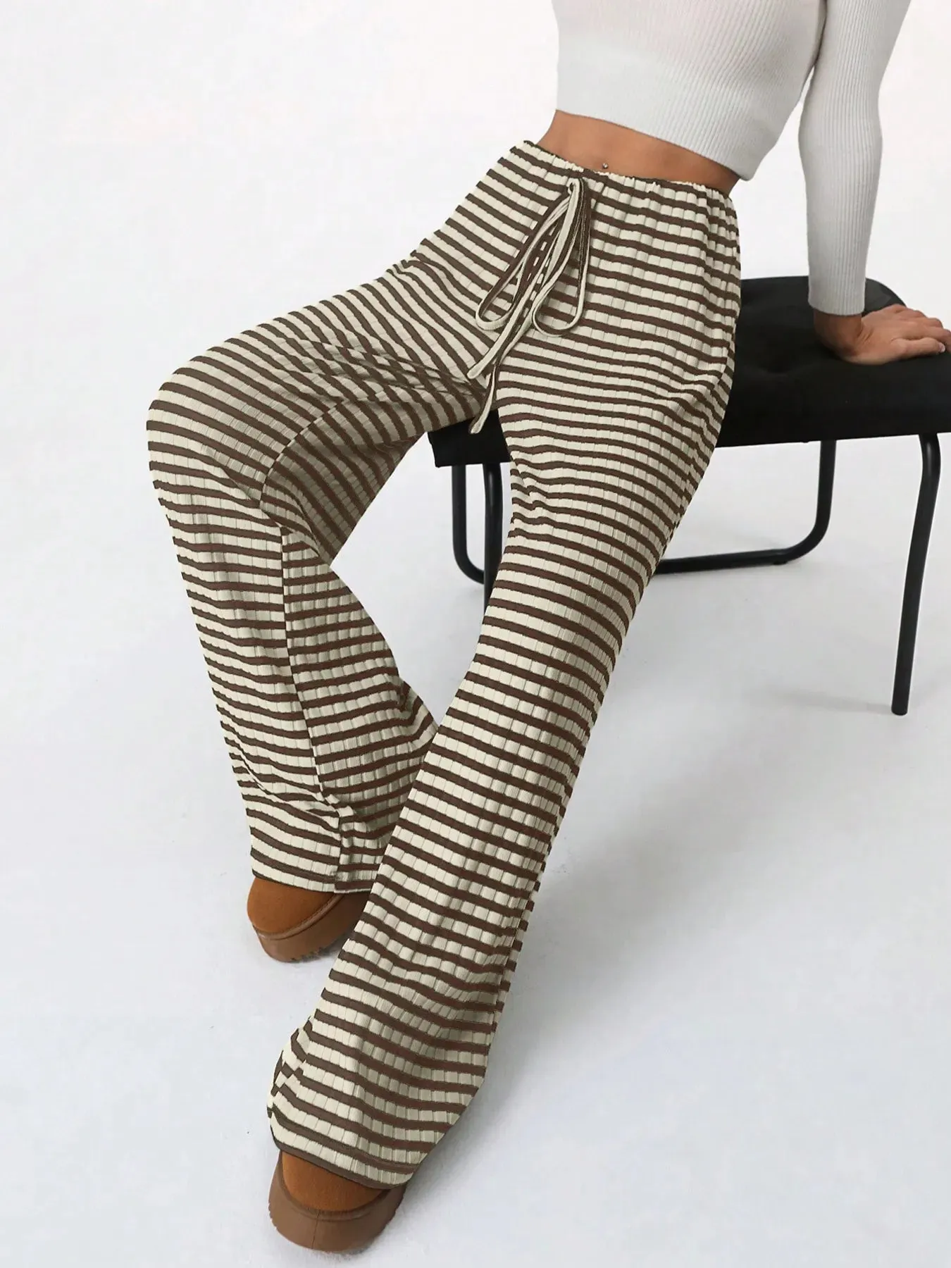 Striped Wide Leg Drawstring Pants sold by Charming Charlie product image thumbnail 5