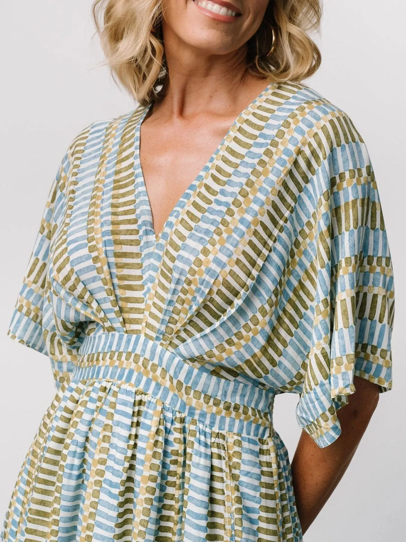 Slit V-Neck Short Sleeve Maxi Dress sold by Charming Charlie product image thumbnail 2