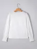 Eyelet Long Sleeve Blouse with Elastic Cuffs sold by Charming Charlie