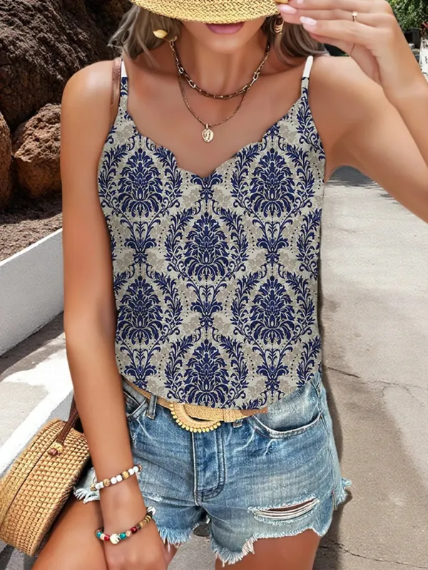 Printed V-Neck Cami sold by Charming Charlie