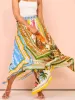 Printed Asymmetrical Hem Maxi Skirt sold by Charming Charlie